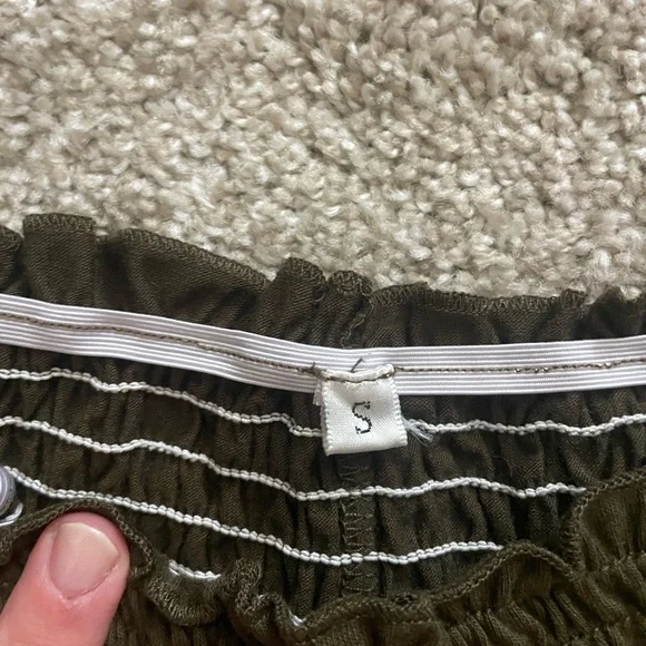 Amazon Women's Wide Leg Palazzo Pants - Olive Green - Picture 3 of 4